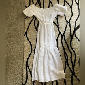 White maxi dress